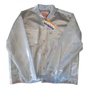 NWT LEVIS RARE Transparent Pride Oversized Fit Skate Trucker Jacket Small